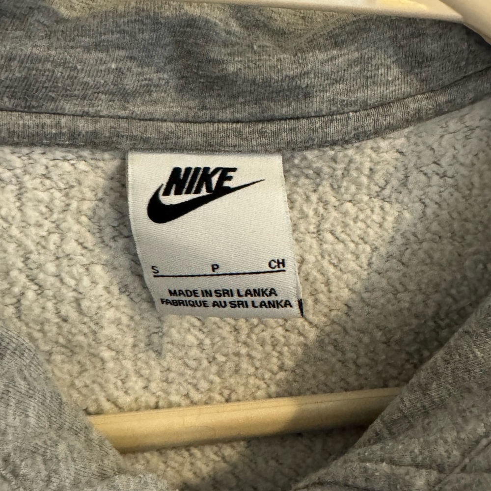 Nike Heather Gray Fleece Hoodie - Picture 3 of 5